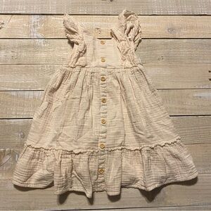 Rachel Ashwell Ivory Muslim Lace Flutter Sleeve A Line Dress